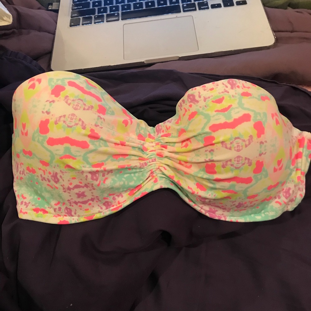 Strapless Multicolored Bikini Top - image 1